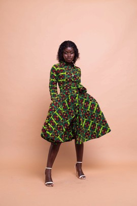 Eva Button Down Shirt Dress