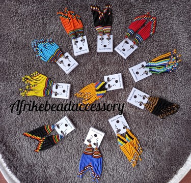 10 pairs wholesale earrings, beaded earrings, Masai earrings, African earrings, Masai earrings