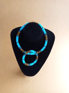 Collier avec bracelet assorti / colliers zoulou / collier maasai / chaîne africaine