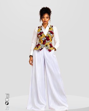 Ensemble pantalon plissé et son gilet