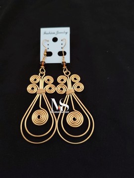 Brass earrings , brass and bone earrings , Wholesale brass earrings