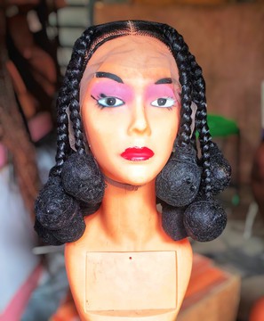 Perruque Bantu Knot élégante pour femme africaine, idéale pour les occasions spéciales et les mariages