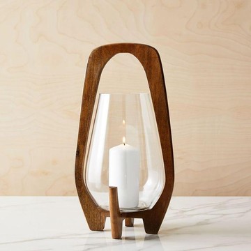 Unique wooden candle holder