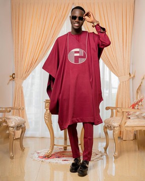 ENSEMBLE AGBADA ROUGE