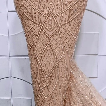 Beaded Lace fabric, luxury lace (5 yards)
