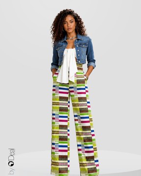 Pantalon taille haute en wax premium