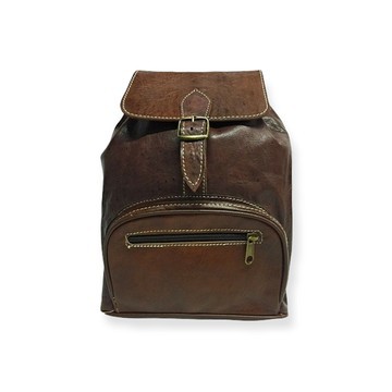 100% handmade high quality genuine leather backpack.