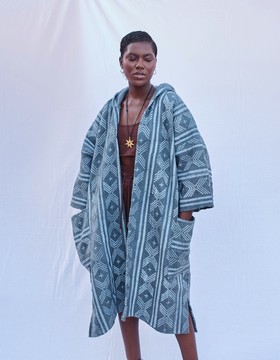 All Weather Hooded Bogolan Cloak (Pre-Order)