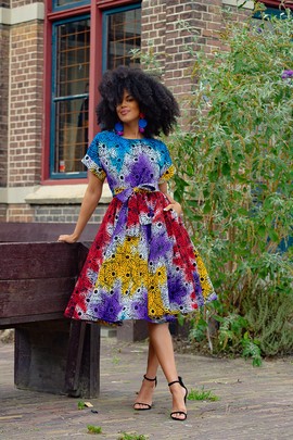 LAILA MULTICOLOURED DRESS