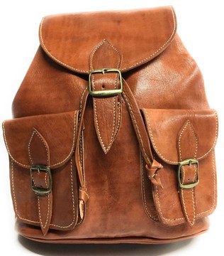 Handmade real natural leather satchel
