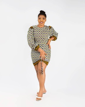 Handmade Drawstring Fitted Bodycon Dress| Office Dress| Birthday Gifts| Gifts For Her