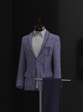 LILAC COLOR TEXTURED TWEED NOTCH LAPEL SUIT...............BEST SELLER