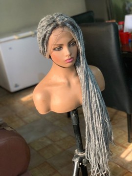 Salt and pepper dreadlocks wig, SE dreads 30inches
