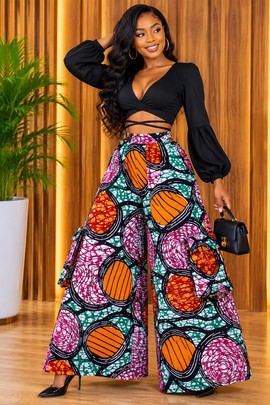 Pantalon évasé tendance pour femme