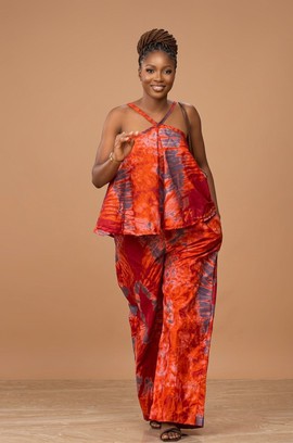 Adire Two-Piece Halter Set |Beach Outfit|Summer Outfit|Casual outfit