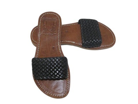 Sandale de plage en vrai cuir pour Femme