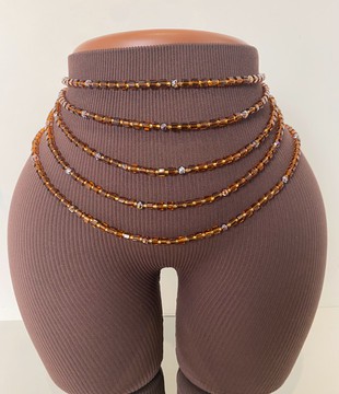 Perle de taille fait main sur fil étirable ,bine bine ,bijoux de corps , chaîne de hanche