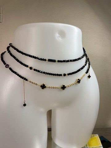 3 ensembles de perles de taille en cristal de luxe