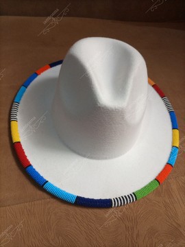 Fedora hats, beaded african hats, women hats