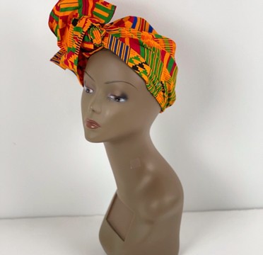 African Print Ankara Multicolor Pre-tied Colorful Headwrap