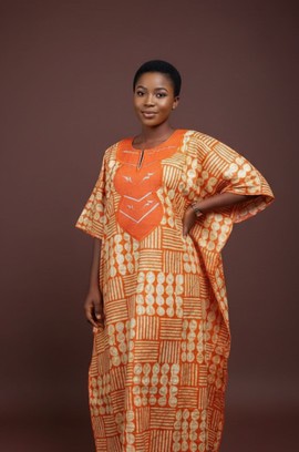 Orange African Kaftan: Heritage Meets Modern Style