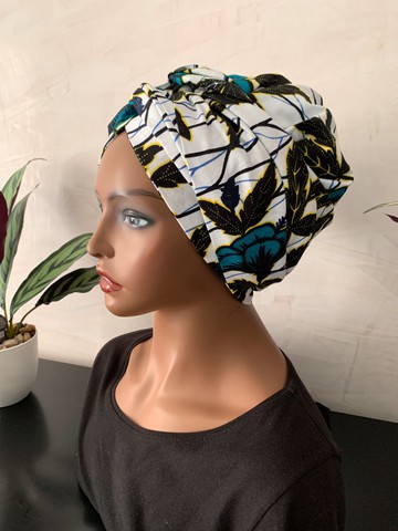 Beautiful wax &amp; satin wrap turban