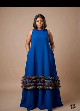 Ruffle-Tiered Column Gown