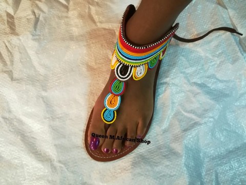 African Women gladiator sandals