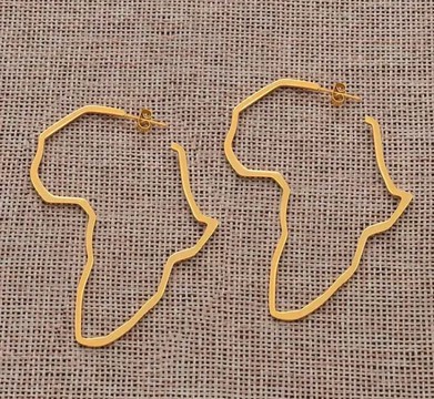 Boucles d'oreilles créoles Carte d'Afrique – Élégance et style culturel