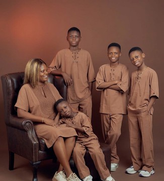 Monochrome Earth-Tone Matching Set  Cocoa Family Coordinated Wear