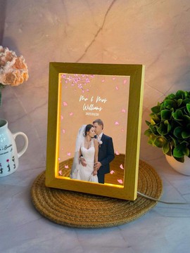 Cadre photo de couple en bois