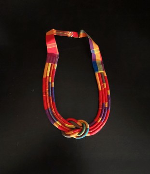 Madras necklace "Maïté"