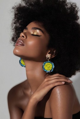 Boucles d'oreilles en wax forme spirale