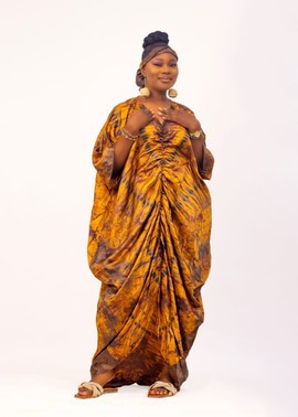 Boubou with cord| African Satin Tye and Dye| Rich Aunty Dress| Gifts For Her| Gifts For Mom