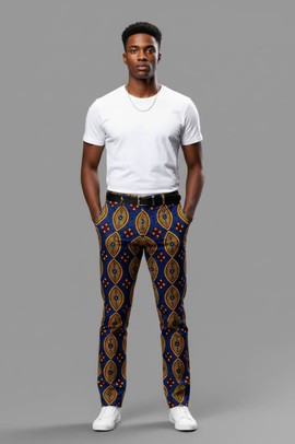 Men’s Tailored Ankara Trousers