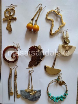 Brass earrings , brass and bone earrings , Wholesale brass earrings