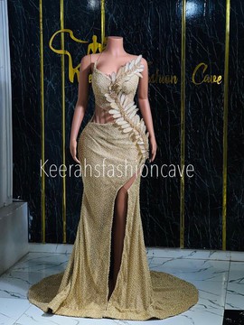 embellished rhinestones dress, prom gowns, engagement dress