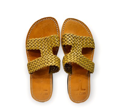Sandale en cuir véritable haute qualité fait main mode femme