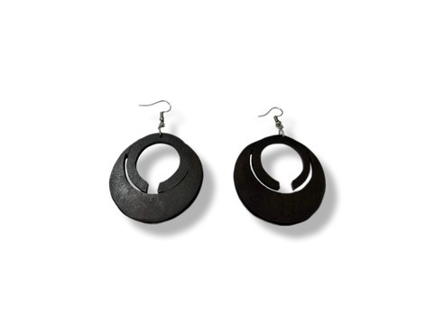 EBONY WOODEN EARRING lamina