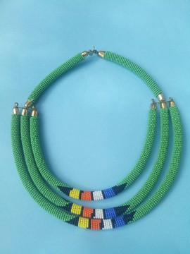 Collier 3 en 1 / colliers zoulou / collier maasai / chaîne africaine