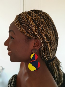 Wax earrings 3 levels "sisi"