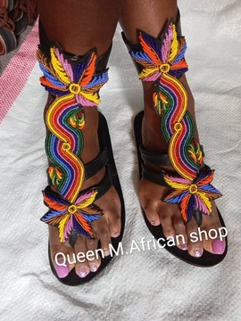 African Long Gladiator sandals