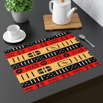 (TWO PIECES) African Placemat Mudcloth Print (MORE SIZES AVAILABLE)