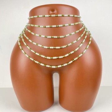 Bayas lumineux, perle fluorescent, perles phosphorescentes, chaîne de ventre, perle de taille