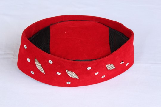 Beaded Velvet Cap, Igbo Velvet Cap, Fulani Hat, African Beaded Hat, African Cap, African Wedding Hat