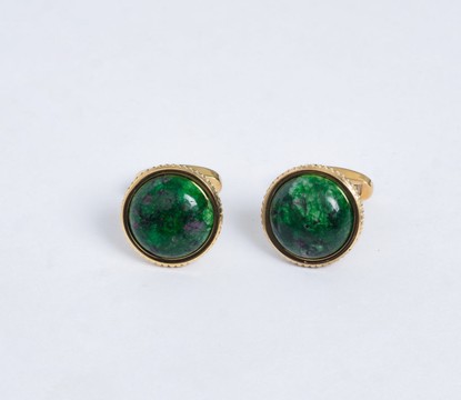 JASPER 18KT GOLD PLATED CUFFLINKS