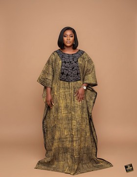 Le boubou Adire à strass Zola