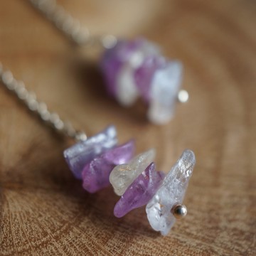 Sapphire ECLATS dangling earrings