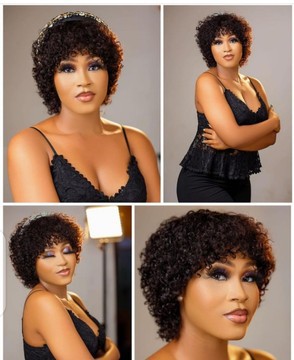 Mosun human hair Afro wig