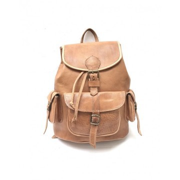 100% handmade high quality genuine leather backpack.
